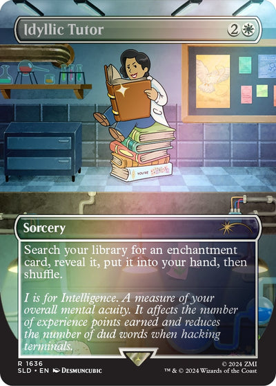 Idyllic Tutor (1636) (Rainbow Foil) (1636) (Secret Lair Drop Series)