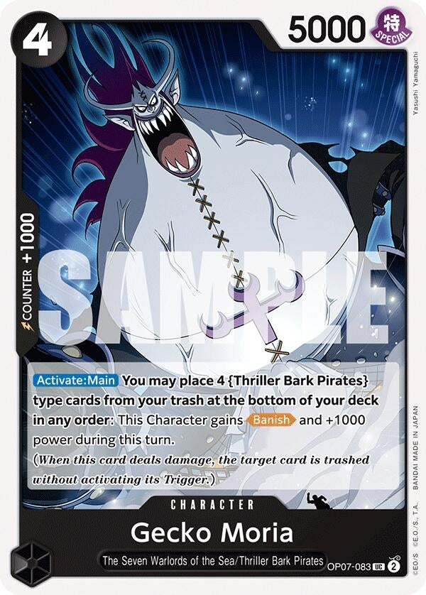 Image for Gecko Moria (083) (OP07-083) (500 Years in the Future) - One Piece Card Game