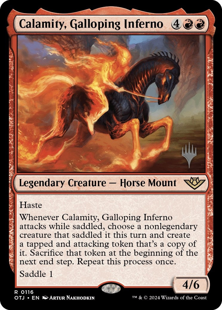 Calamity, Galloping Inferno (116) (Promo Pack: Outlaws of Thunder Junction)
