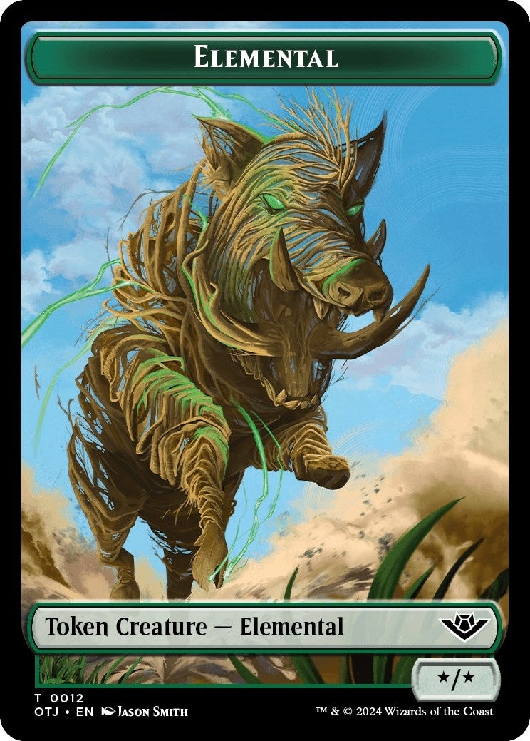 Elemental // Plot Double-Sided Token (12 // 20) (Outlaws of Thunder Junction)