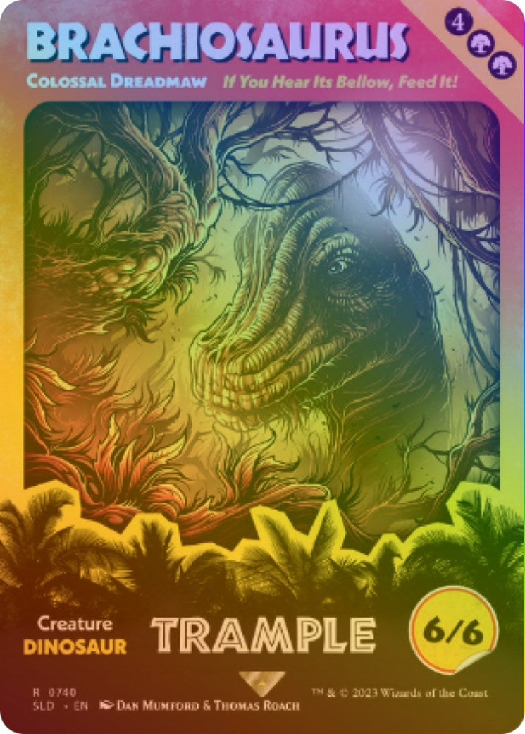 Brachiosaurus - Colossal Dreadmaw (Rainbow Foil) (740) (Secret Lair Drop Series)