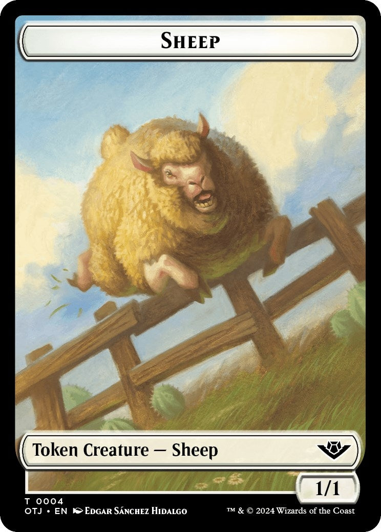 Sheep Token (4) (Outlaws of Thunder Junction)