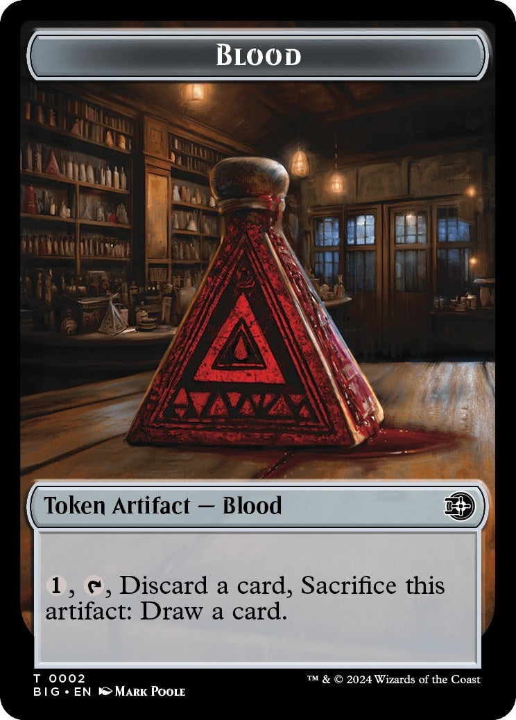 Blood // Plot Double-Sided Token (2 // 20) (Outlaws of Thunder Junction: The Big Score)