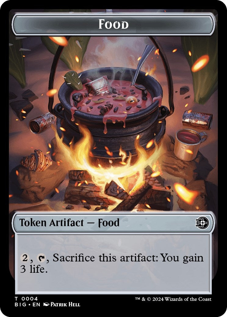 Food // Plot Double-Sided Token (4 // 20) (Outlaws of Thunder Junction: The Big Score)