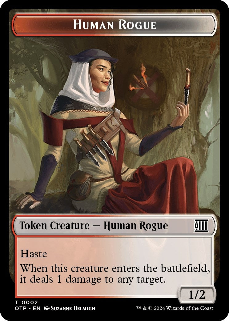 Human Rogue // Plot Double-Sided Token (2 // 20) (Outlaws of Thunder Junction: Breaking News)