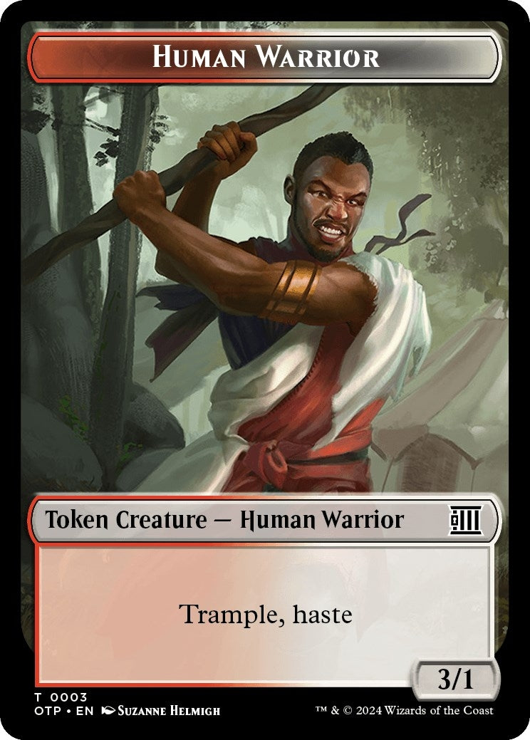 Human Warrior Token (3) (Outlaws of Thunder Junction: Breaking News)