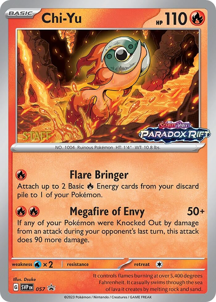 Chi-Yu - 057 (Prerelease) [Staff] (057) (SV: Scarlet & Violet Promo Cards)