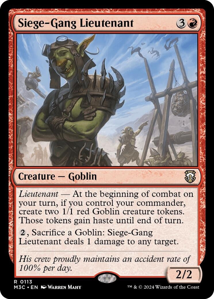 Siege-Gang Lieutenant (113) (Commander: Modern Horizons 3)
