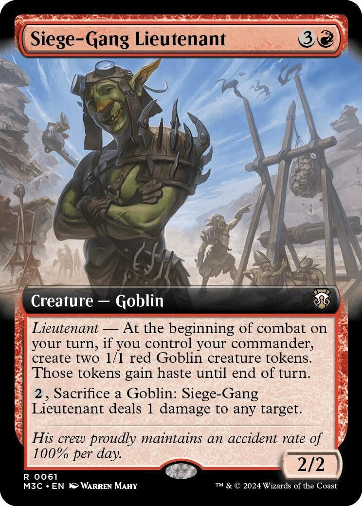 Siege-Gang Lieutenant (Extended Art) (61) (Commander: Modern Horizons 3)