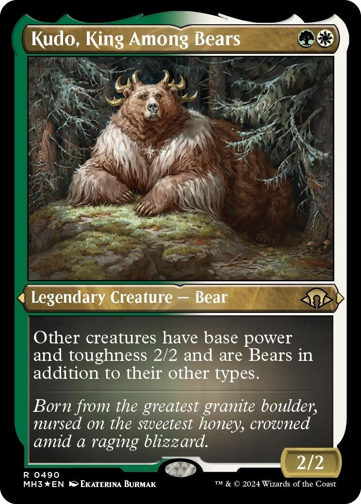 Kudo, King Among Bears (Foil Etched) (490) (Modern Horizons 3)