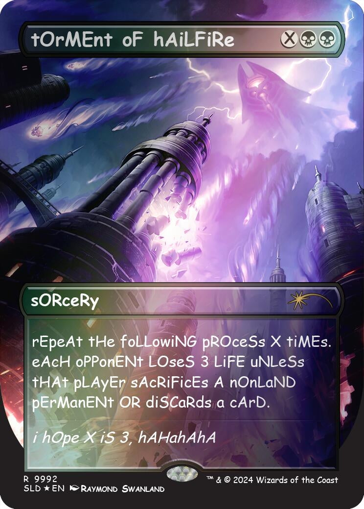 tOrMEnt oF hAiLFiRe (Rainbow Foil) (9992) (Secret Lair Drop Series)
