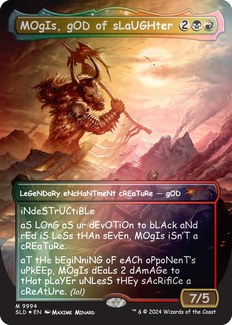 MOgIs, gOD of sLaUGHter (9994) (Rainbow Foil) (9994) (Secret Lair Drop Series)