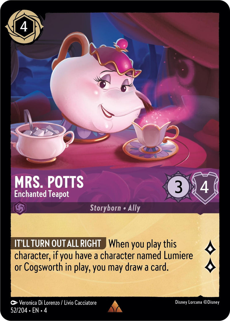 Mrs. Potts - Enchanted Teapot (52/204) (Ursula's Return)