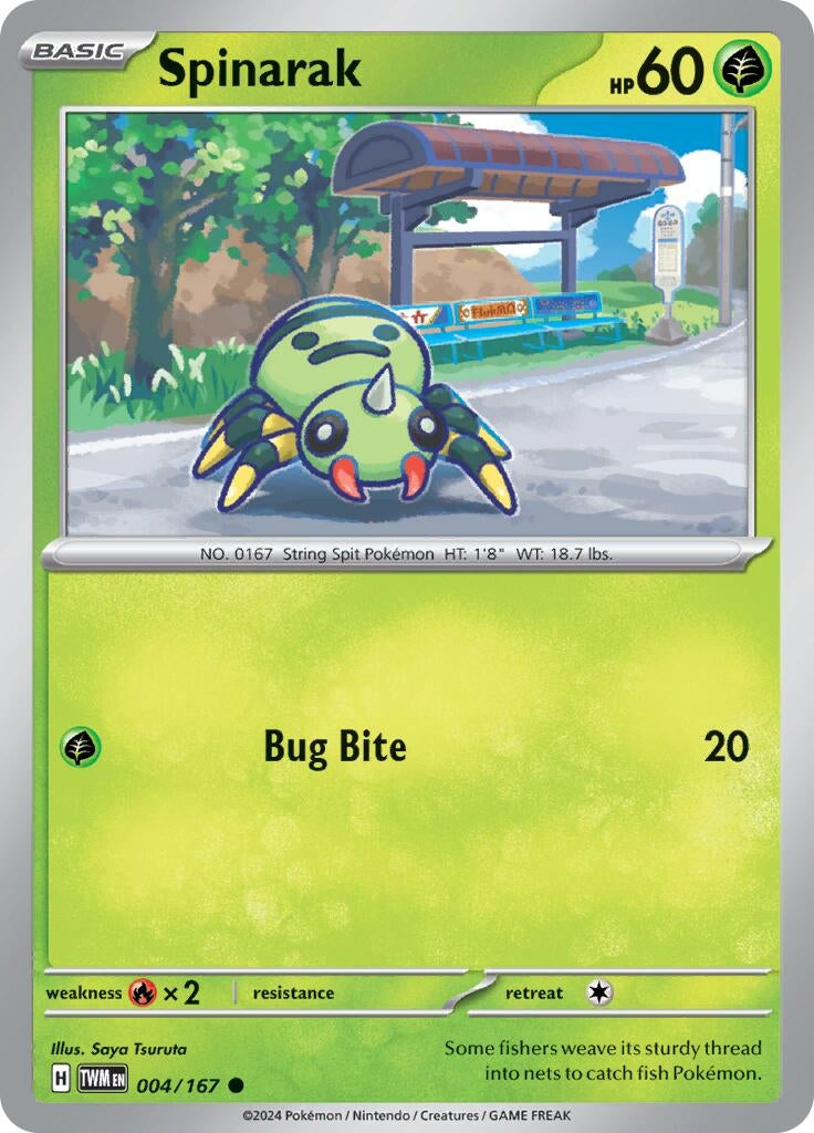 Image for Spinarak (004/167) (SV06: Twilight Masquerade) - Pokemon