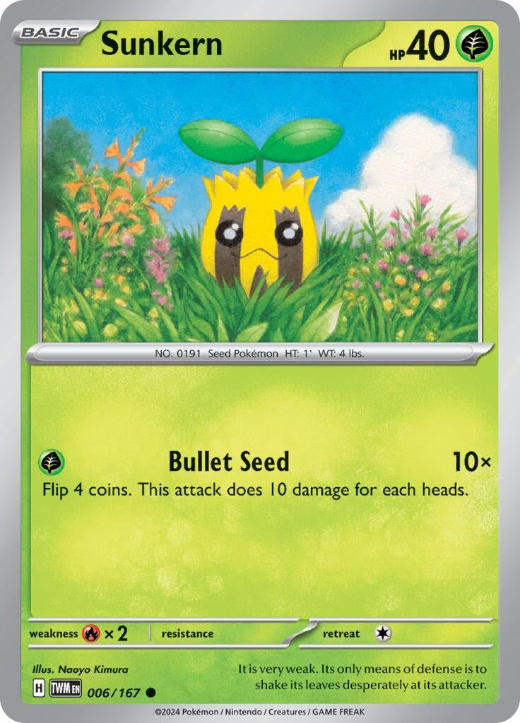 Image for Sunkern (006/167) (SV06: Twilight Masquerade) - Pokemon