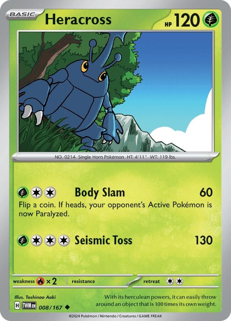 Image for Heracross (008/167) (SV06: Twilight Masquerade) - Pokemon