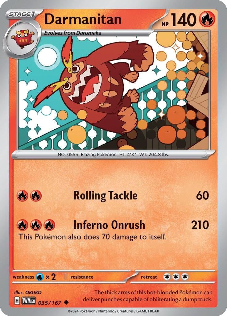 Image for Darmanitan (035/167) (SV06: Twilight Masquerade) - Pokemon