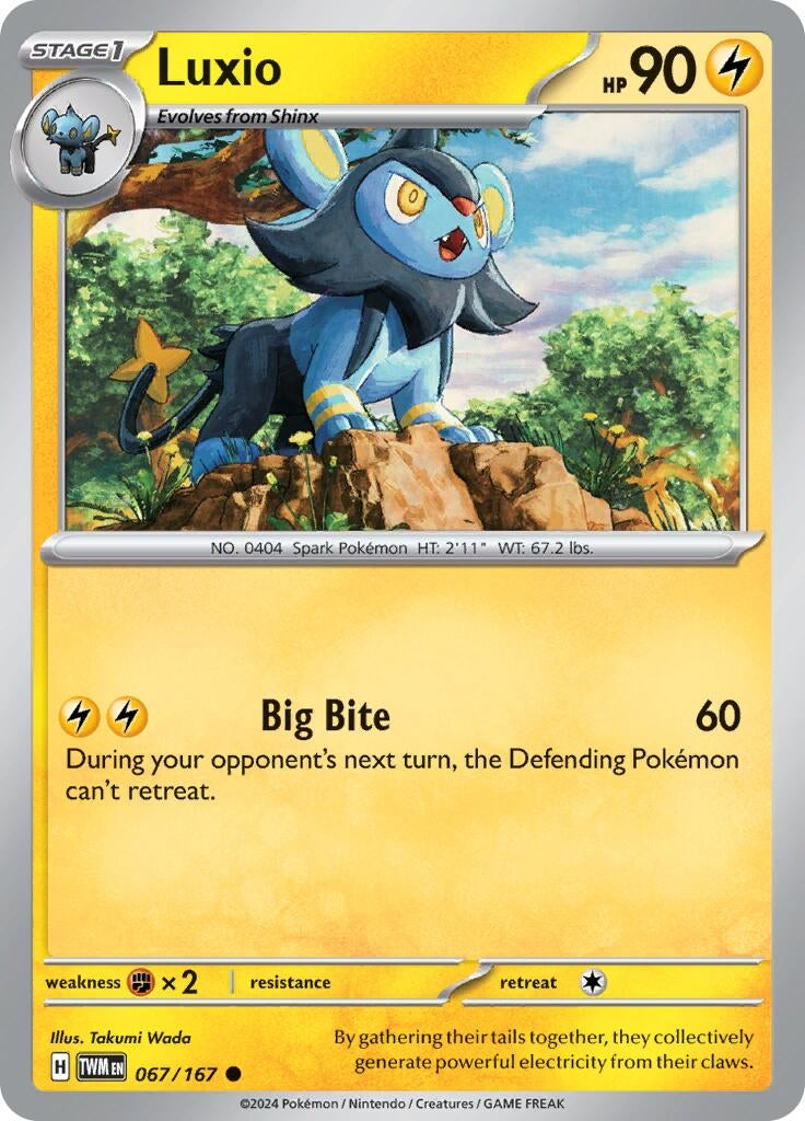 Image for Luxio (067/167) (SV06: Twilight Masquerade) - Pokemon