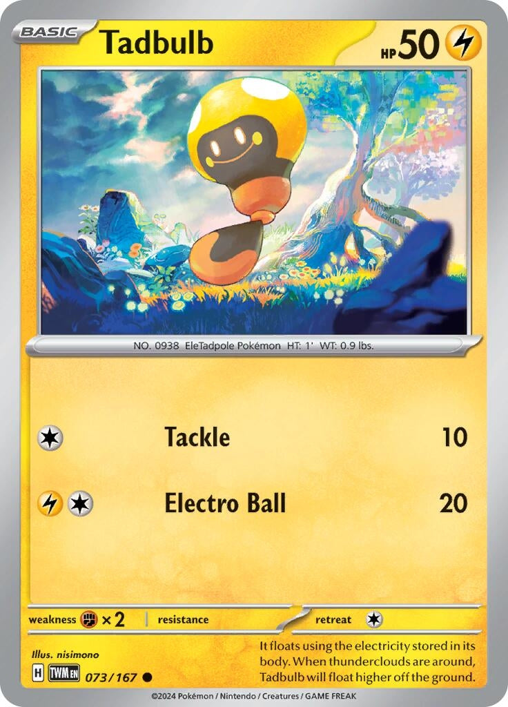 Image for Tadbulb (073/167) (SV06: Twilight Masquerade) - Pokemon