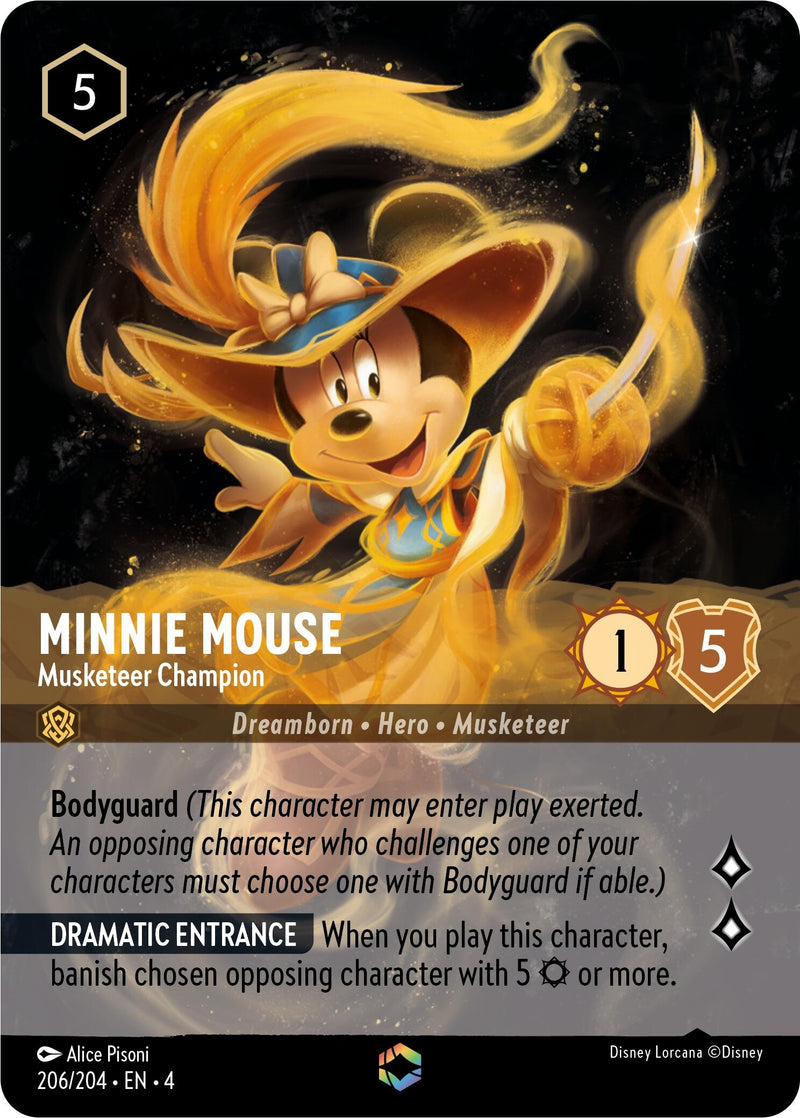 Minnie Mouse - Musketeer Champion (Enchanted) (206/204) (Ursula's Return)