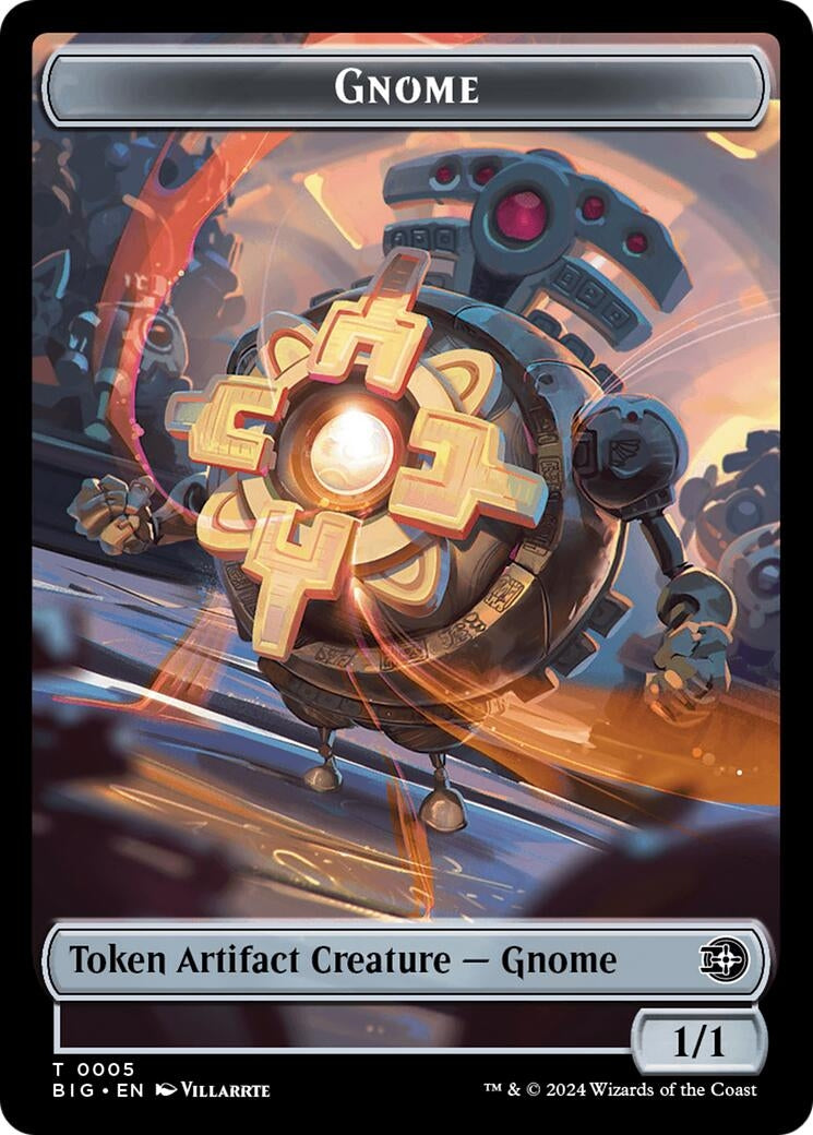 Gnome // Plot Double-Sided Token (5 // 20) (Outlaws of Thunder Junction: The Big Score)
