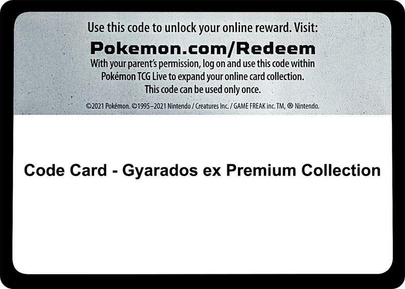 Image for Code Card - Gyarados ex Premium Collection (Miscellaneous Cards & Products) - Pokemon