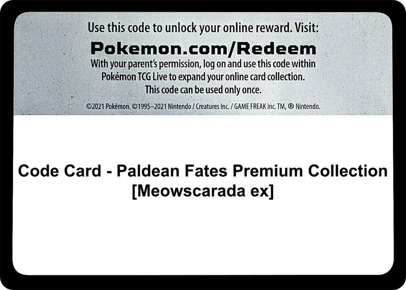 Image for Code Card - Paldean Fates Premium Collection [Meowscarada ex] (SV: Paldean Fates) - Pokemon