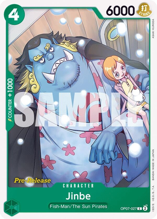 Image for Jinbe (027) (OP07-027) (500 Years in the Future Pre-Release Cards) - One Piece Card Game