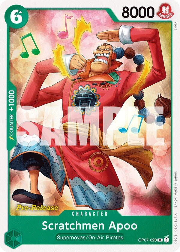 Image for Scratchmen Apoo (OP07-028) (500 Years in the Future Pre-Release Cards) - One Piece Card Game
