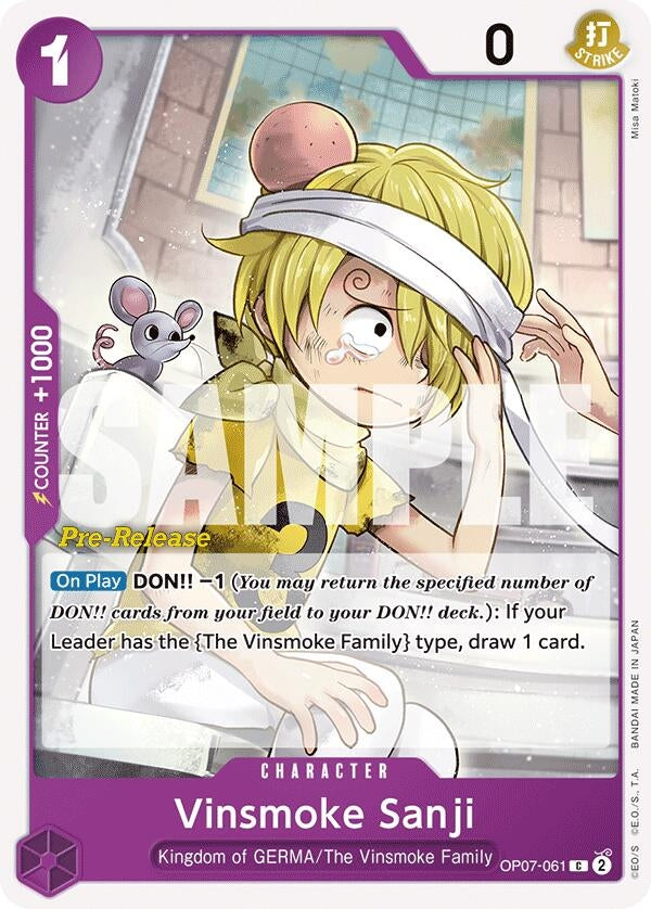 Image for Vinsmoke Sanji (OP07-061) (500 Years in the Future Pre-Release Cards) - One Piece Card Game