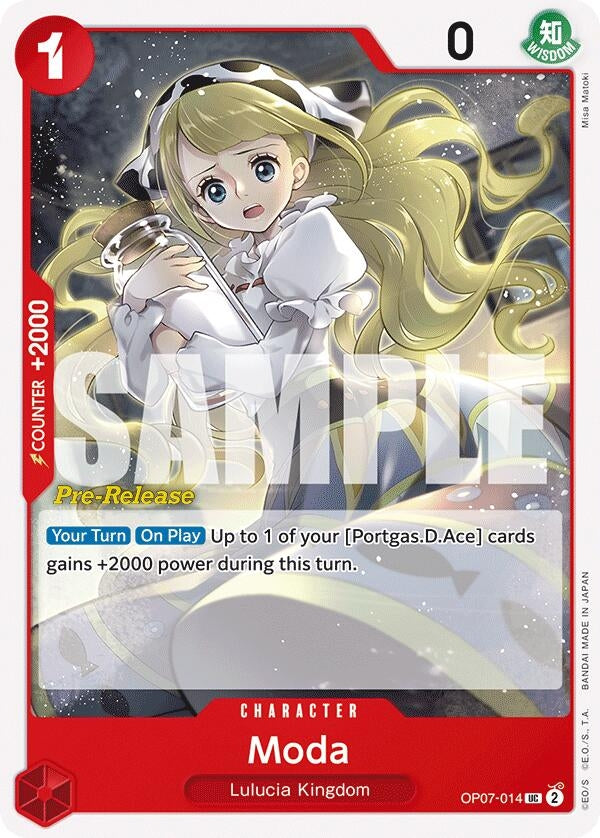 Image for Moda (OP07-014) (500 Years in the Future Pre-Release Cards) - One Piece Card Game