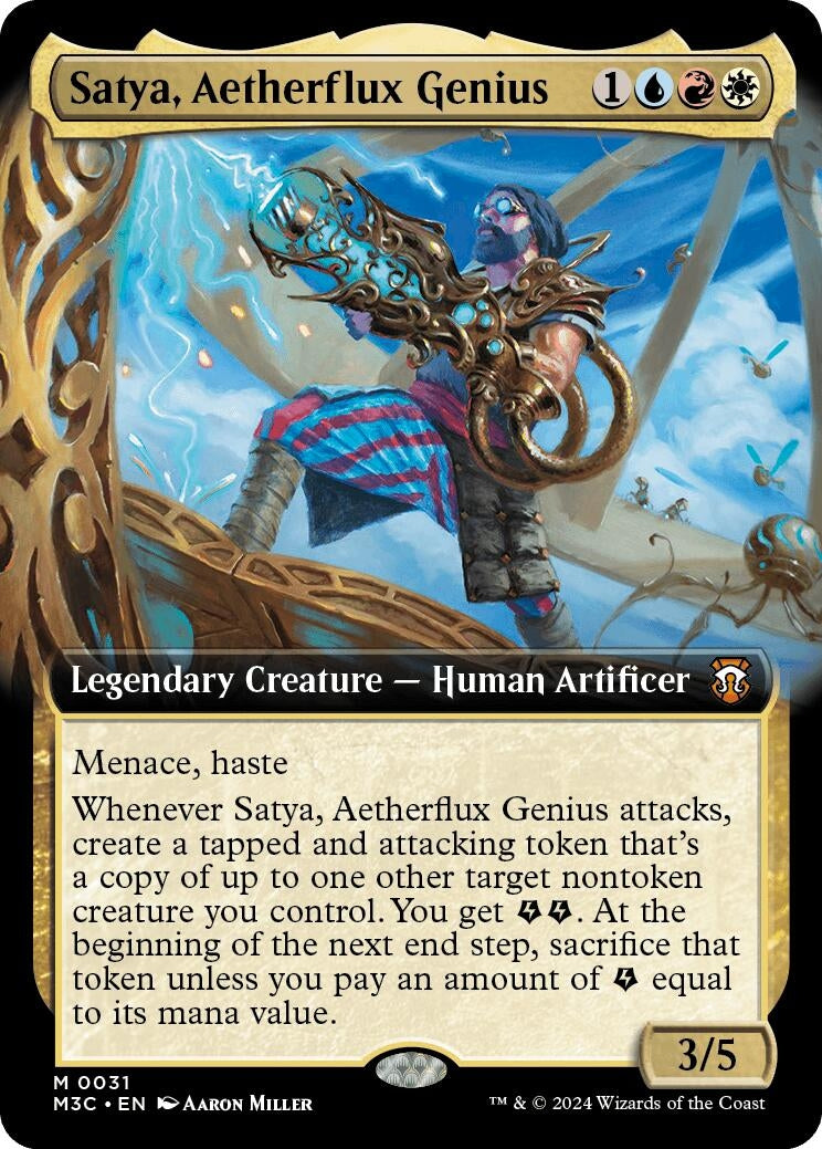 Satya, Aetherflux Genius (Extended Art) (31) (Commander: Modern Horizons 3)