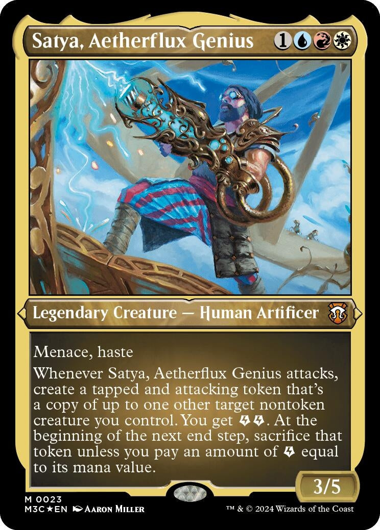 Satya, Aetherflux Genius (Foil Etched) (23) (Commander: Modern Horizons 3)