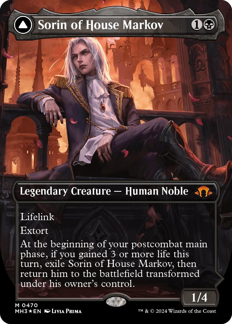 Sorin of House Markov (Borderless) (Textured Foil) (470) (Modern Horizons 3)