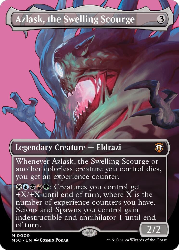 Azlask, the Swelling Scourge (Borderless) (9) (Commander: Modern Horizons 3)