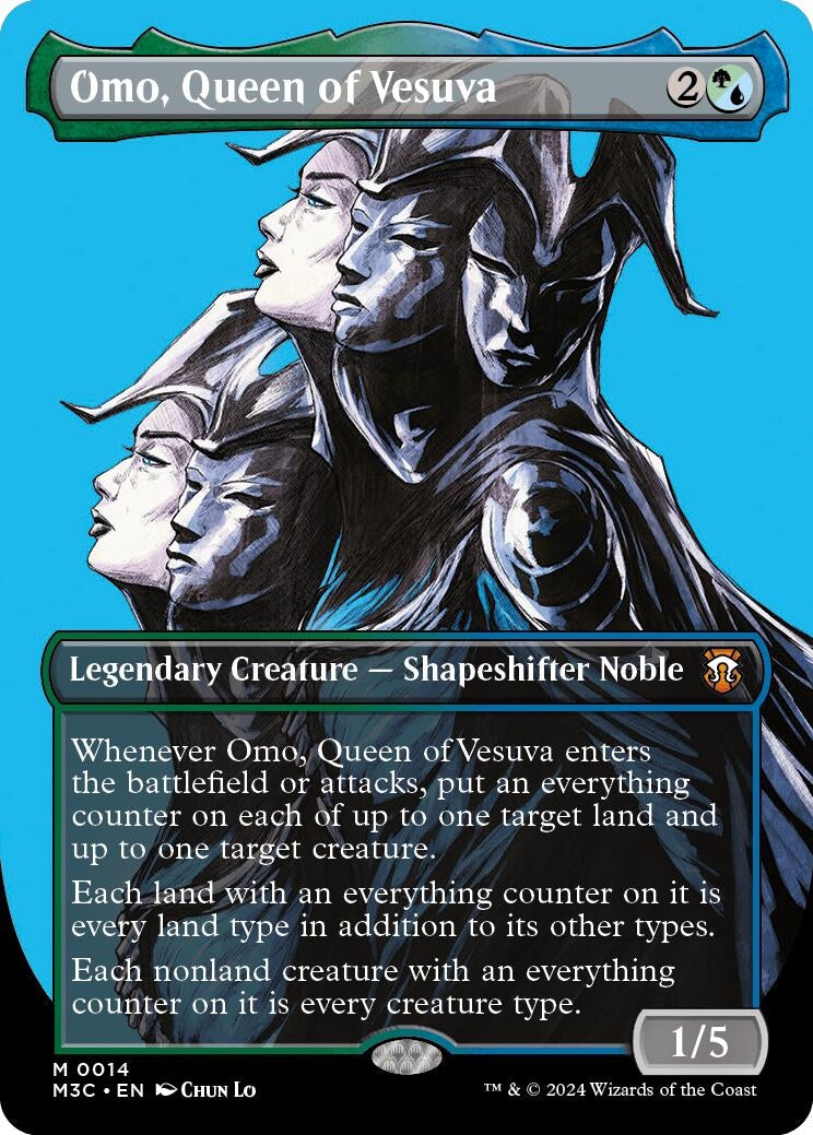 Omo, Queen of Vesuva (Borderless) (14) (Commander: Modern Horizons 3)