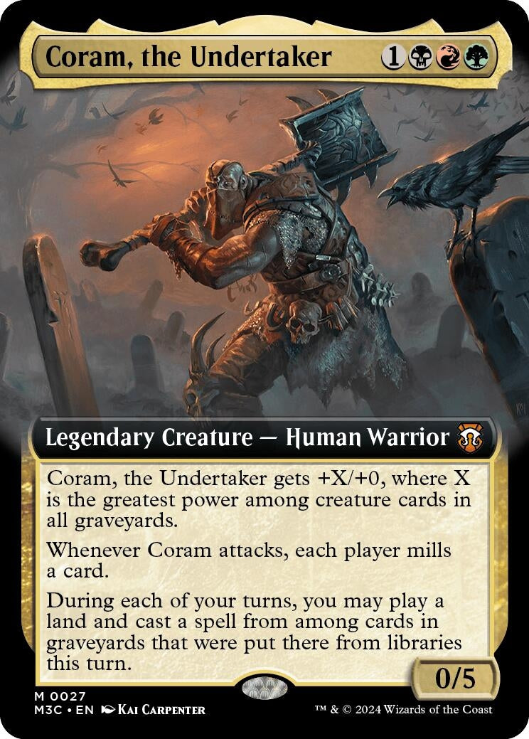 Coram, the Undertaker (Extended Art) (27) (Commander: Modern Horizons 3)