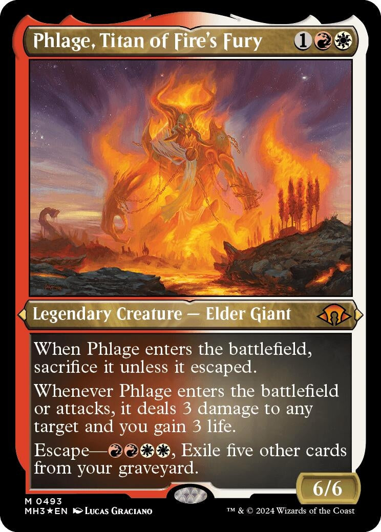 Phlage, Titan of Fire's Fury (Foil Etched) (493) (Modern Horizons 3)
