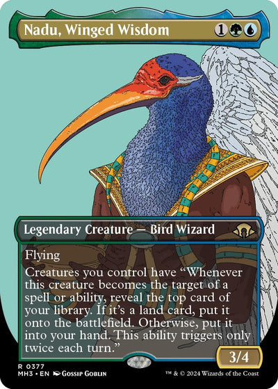 Nadu, Winged Wisdom (Borderless) (377) (Modern Horizons 3)