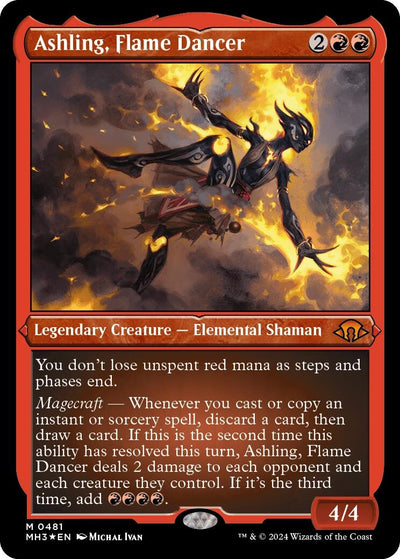 Ashling, Flame Dancer (Foil Etched) (481) (Modern Horizons 3)