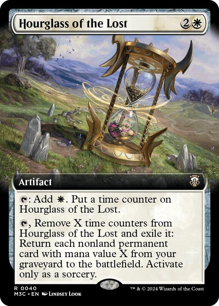 Hourglass of the Lost (Extended Art) (Ripple Foil) (40) (Commander: Modern Horizons 3)