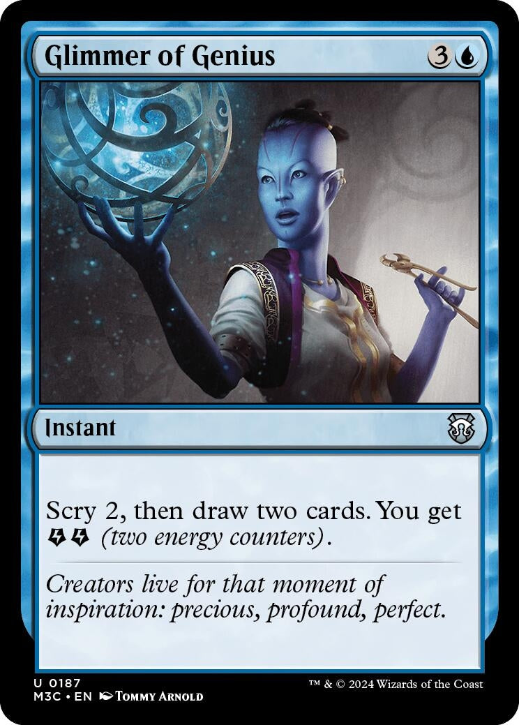 Glimmer of Genius (Ripple Foil) (187) (Commander: Modern Horizons 3)