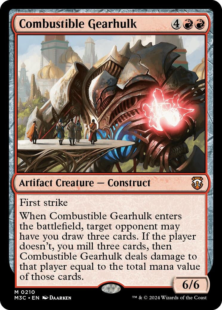 Combustible Gearhulk (Ripple Foil) (210) (Commander: Modern Horizons 3)
