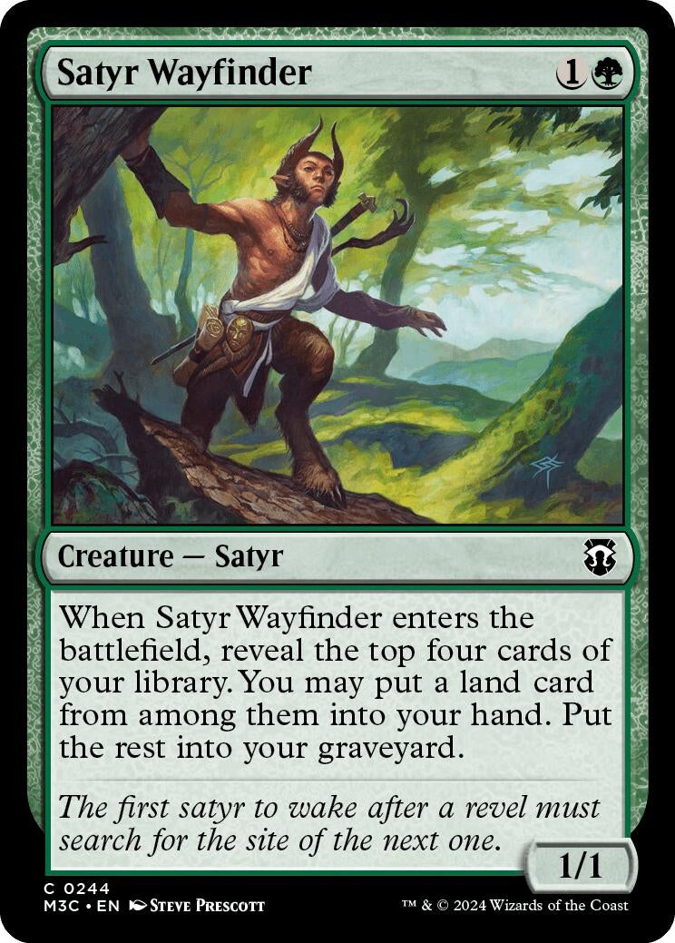 Satyr Wayfinder (Ripple Foil) (244) (Commander: Modern Horizons 3)