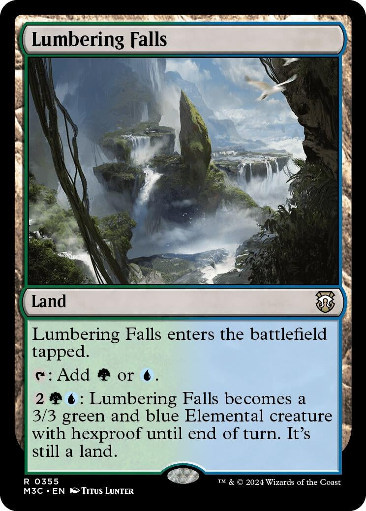 Lumbering Falls (Ripple Foil) (355) (Commander: Modern Horizons 3)