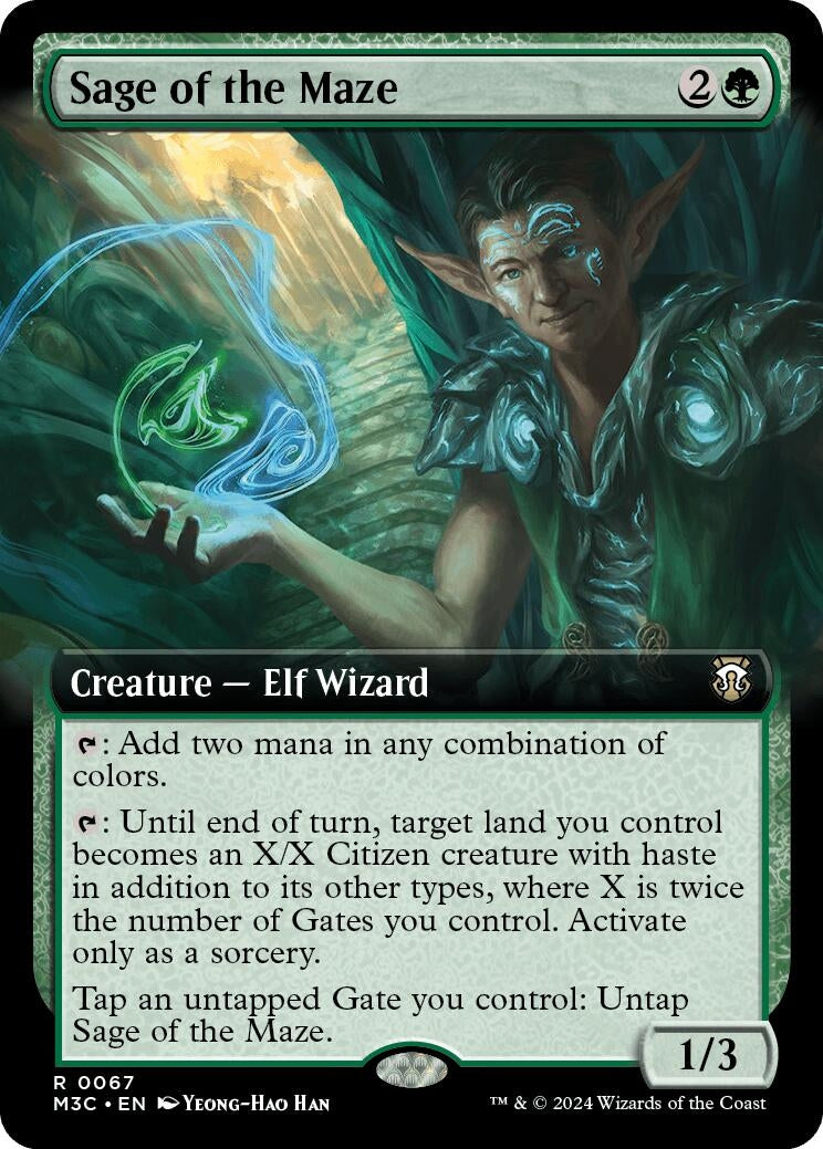 Sage of the Maze (Extended Art) (Ripple Foil) (67) (Commander: Modern Horizons 3)