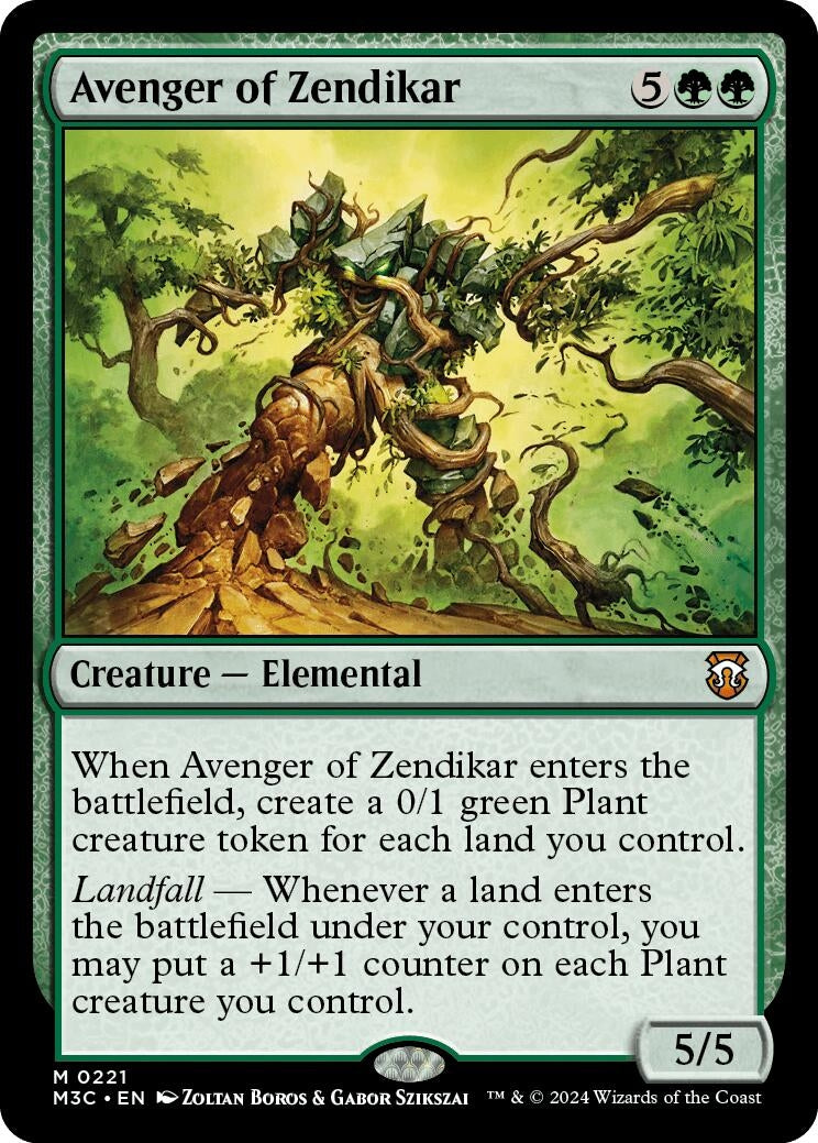 Avenger of Zendikar (Ripple Foil) (221) (Commander: Modern Horizons 3)