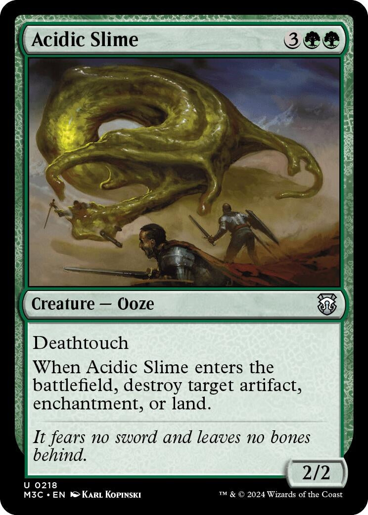 Acidic Slime (Ripple Foil) (218) (Commander: Modern Horizons 3)