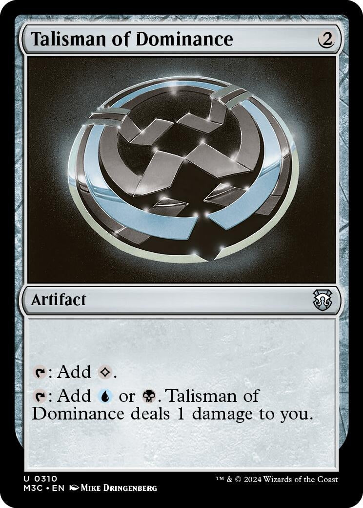 Talisman of Dominance (Ripple Foil) (310) (Commander: Modern Horizons 3)