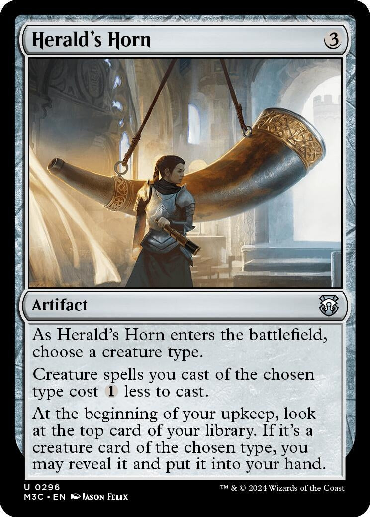 Herald's Horn (Ripple Foil) (296) (Commander: Modern Horizons 3)